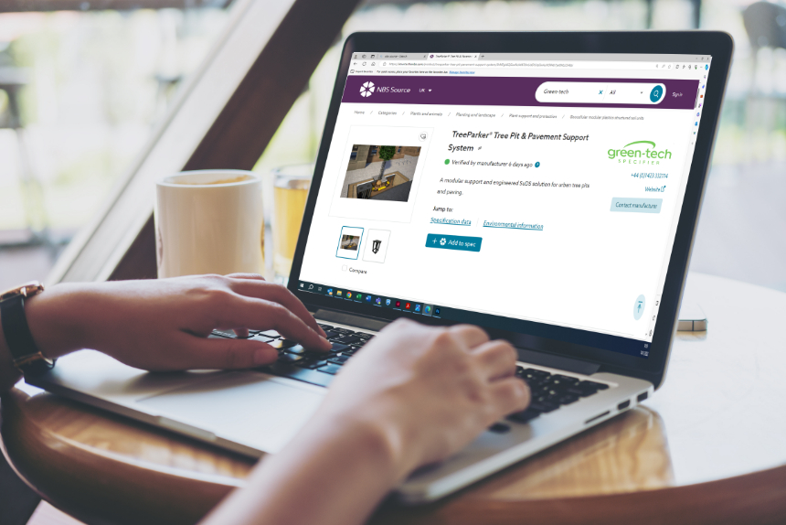 Green-tech Specifier signs up to NBS specification online platform.